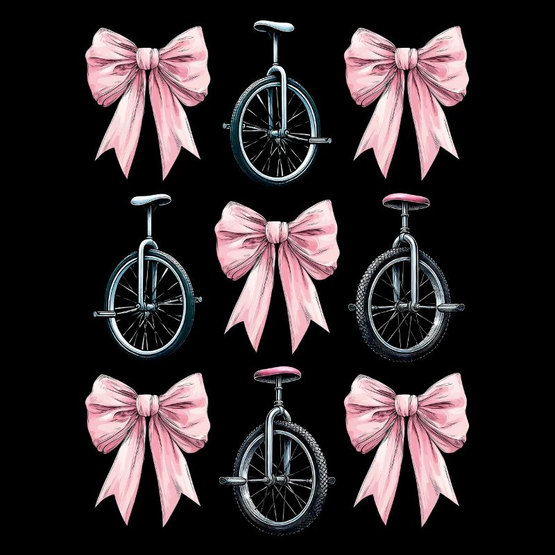 Coquette Bow Unicycle monocycle maman rose