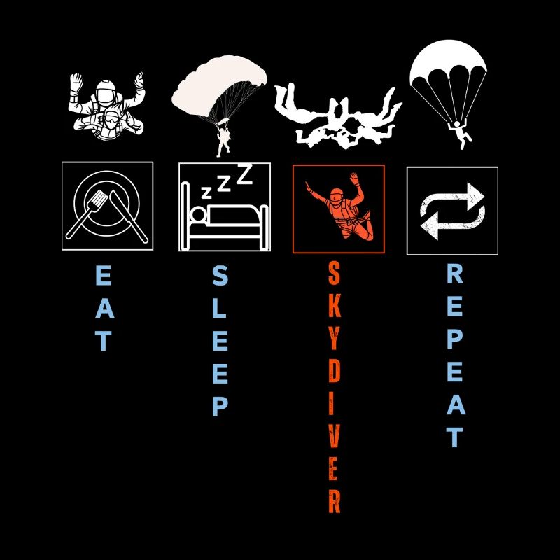 Illustration dynamique de silhouette de parachutiste