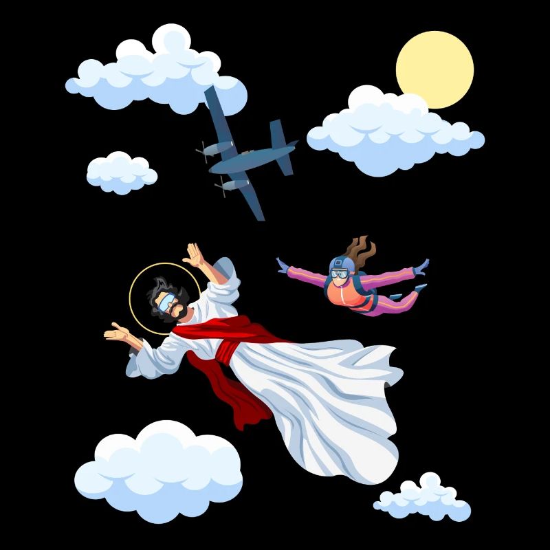 Skydive Jesus, Fallschirm, Skydiving,