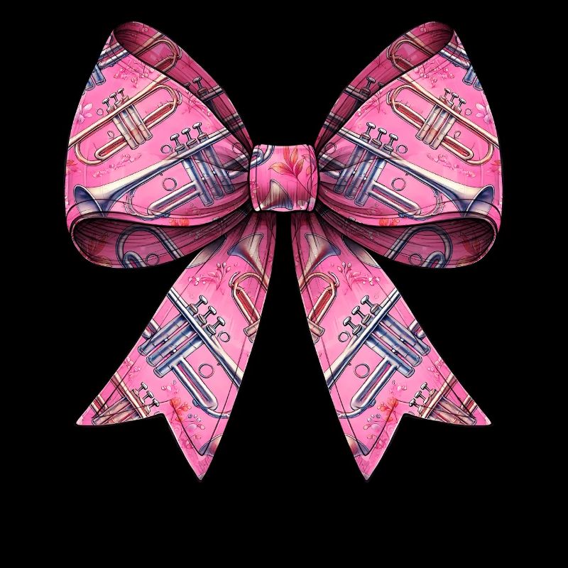 Coquette Bow Trumpet Instrument Pattern