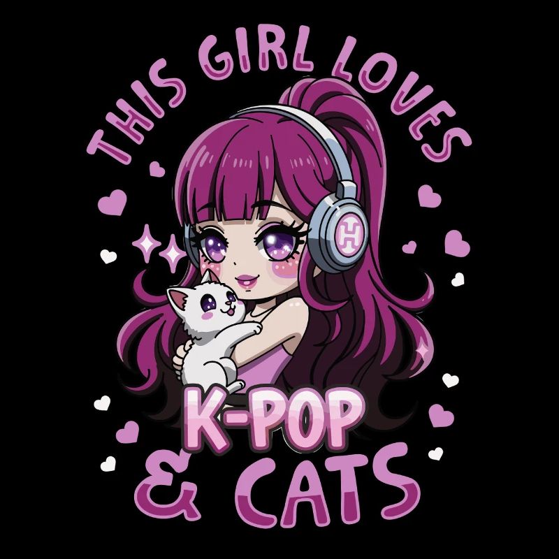 Anime K Pop & Cats Kawaii