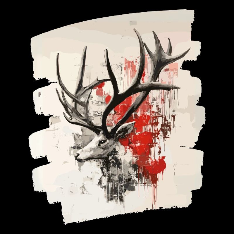Hirsch mit Geweih