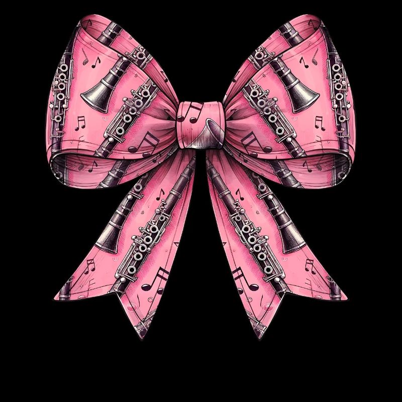 Coquette Bogen Klarinette Mädchen Muster