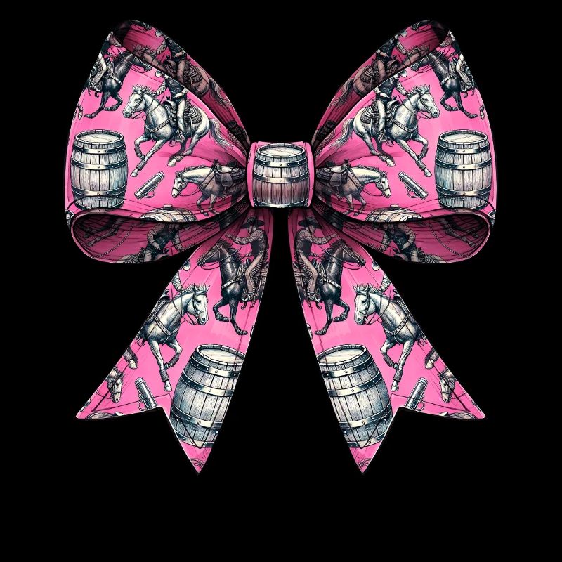 Coquette Bow Barrel Racer Barrel Racing Rodeo