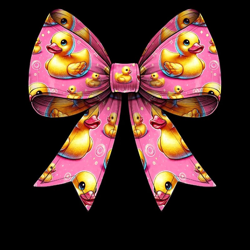 Coquette Bow Gummiente Ducky Pattern Mom