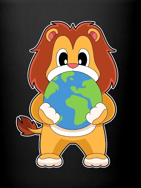 Globe terrestre du lion