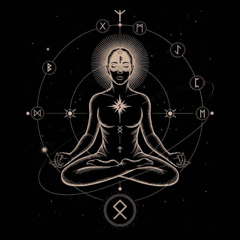 Runic Astral Alignment | Meditative Art Print