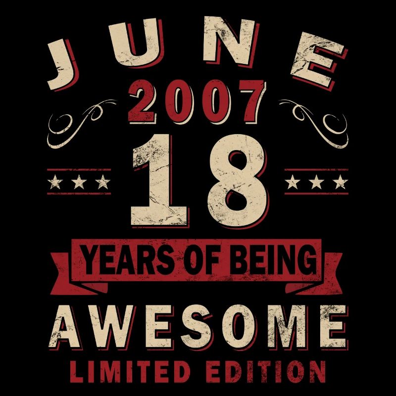 2007 Juni Vintage Retro Geburtstag