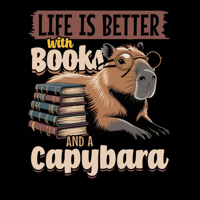 Capybara Reading Books