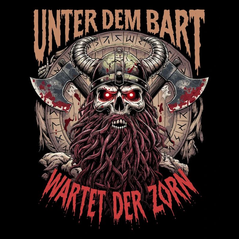 Böser Alter Mann Wikinger Unter dem Bart Zorn