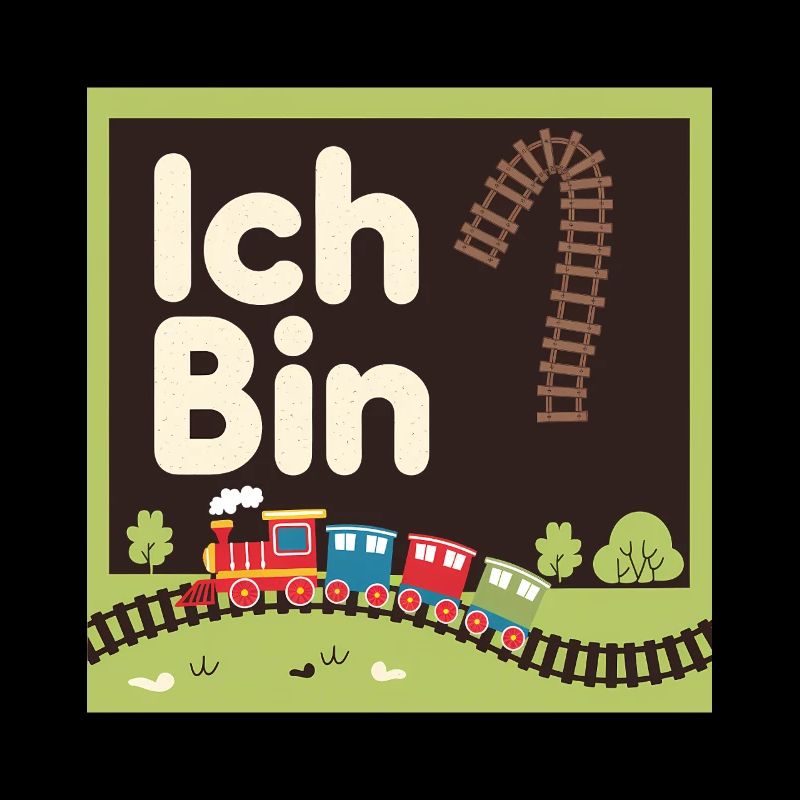 Ich bin 1 Zug Eisenbahn 1. Geburtstag