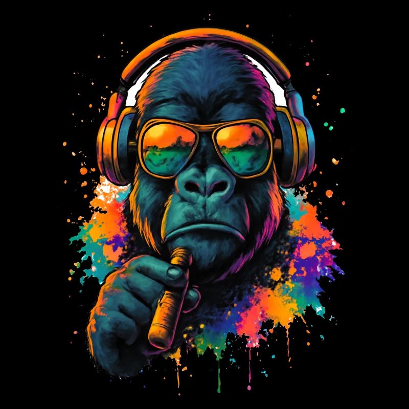 Monkey DJ Kopfhörer Sonnenbrille