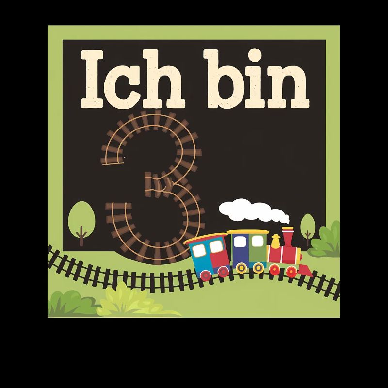 Ich bin 3 Zug Eisenbahn 3. Geburtstag