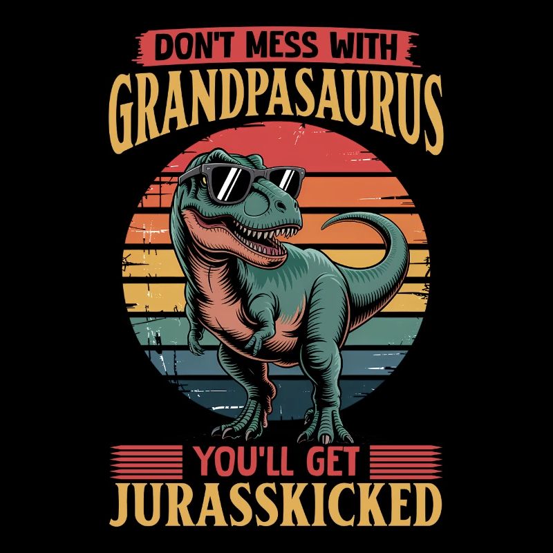 Dinosaur T-Rex Don't Mess With Grandpasaurus