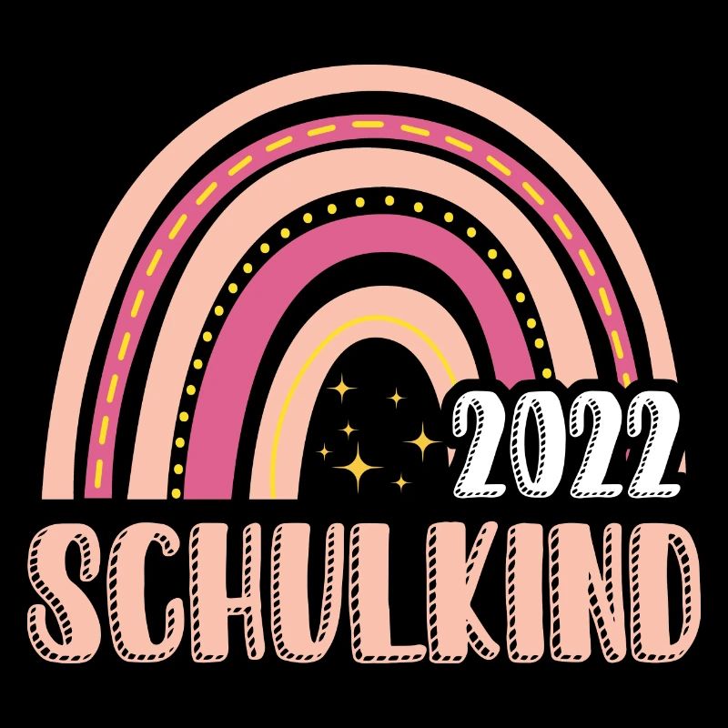 Mädchen Schulkind 2022 Regenbogen
