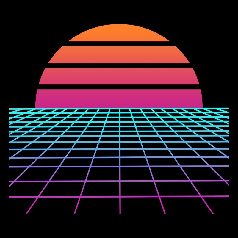 Synthwave Sunset. Maler Gift