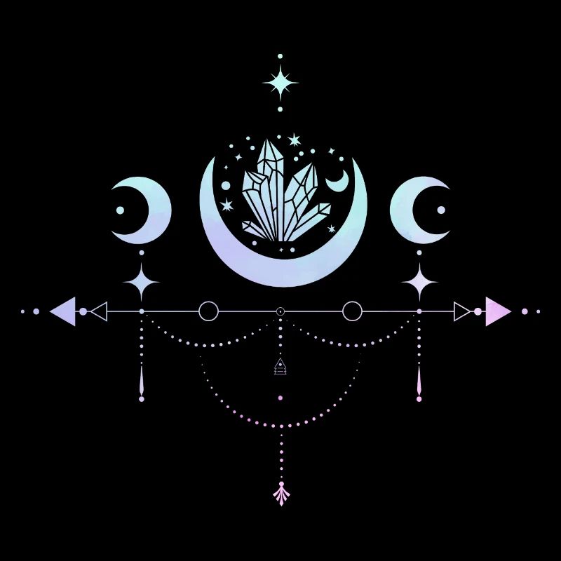 Pastel Goth Moon Witchy Crescent