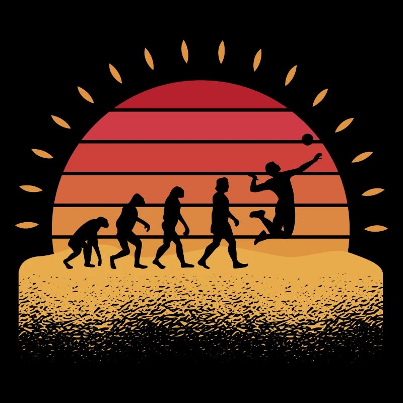 Evolution Volleyball Player Volleyball Player Volleybal