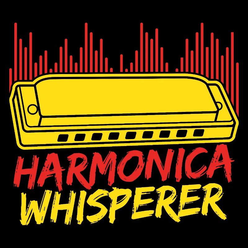 Funny Harmonica Player Whisperer Harmonica