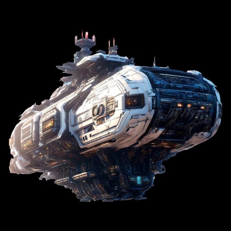 Cyberpunk-Raumschiff
