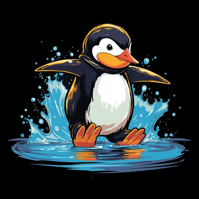 Saut dans l’océan des pingouins
