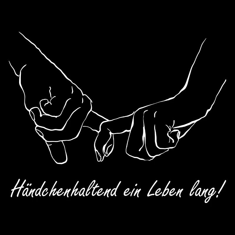 Händchenhaltend ein leben lang zwei Hände halten