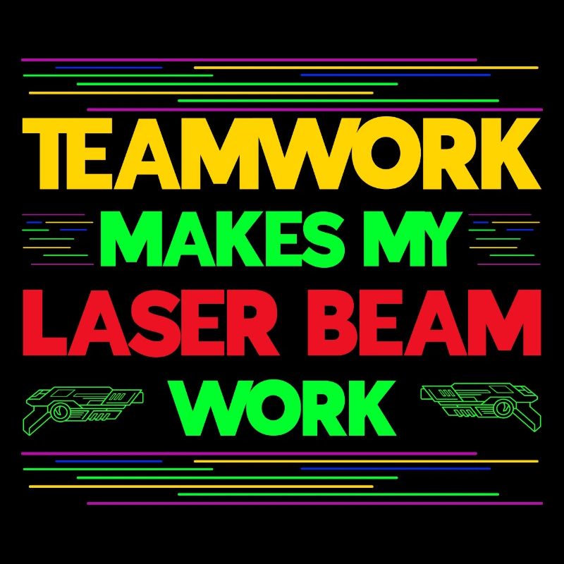 Le travail d’équipe rend mon idée de laser tag de travail à faisceau laser