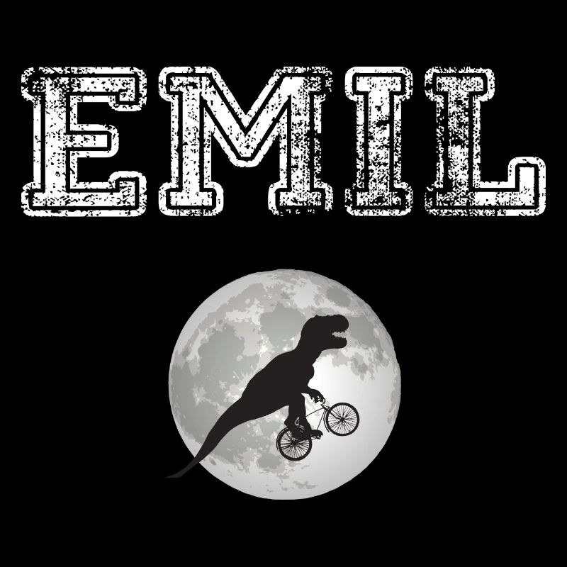 EMIL - Beautiful boy name with dinosaur