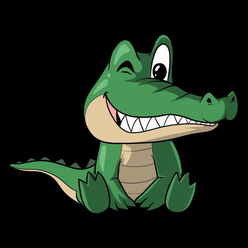 Funny cute crocodile