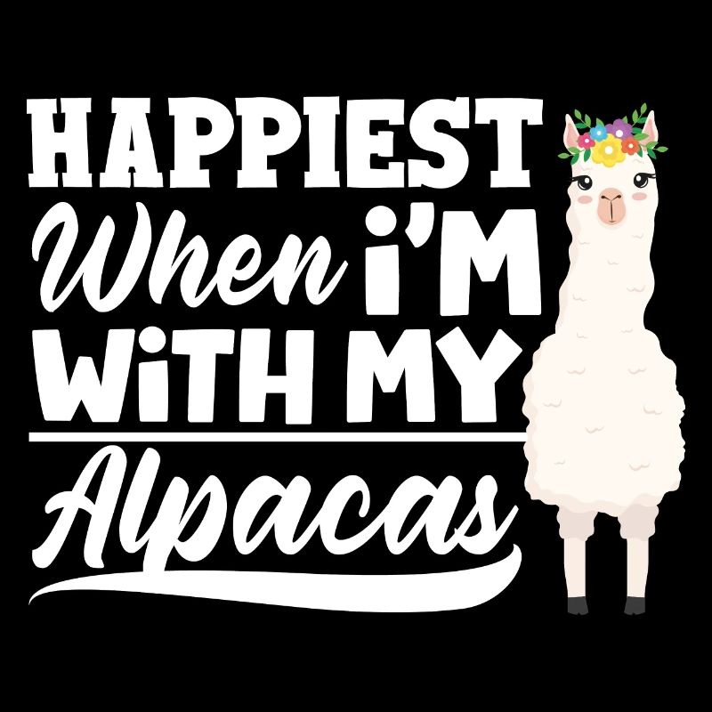 Mammals LLamas Alpaca Happiest When Im With My