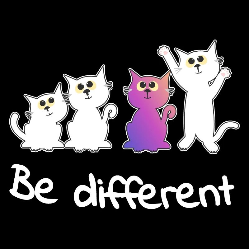 be different Dame Katze Tiere Kätzchen Somme Trend