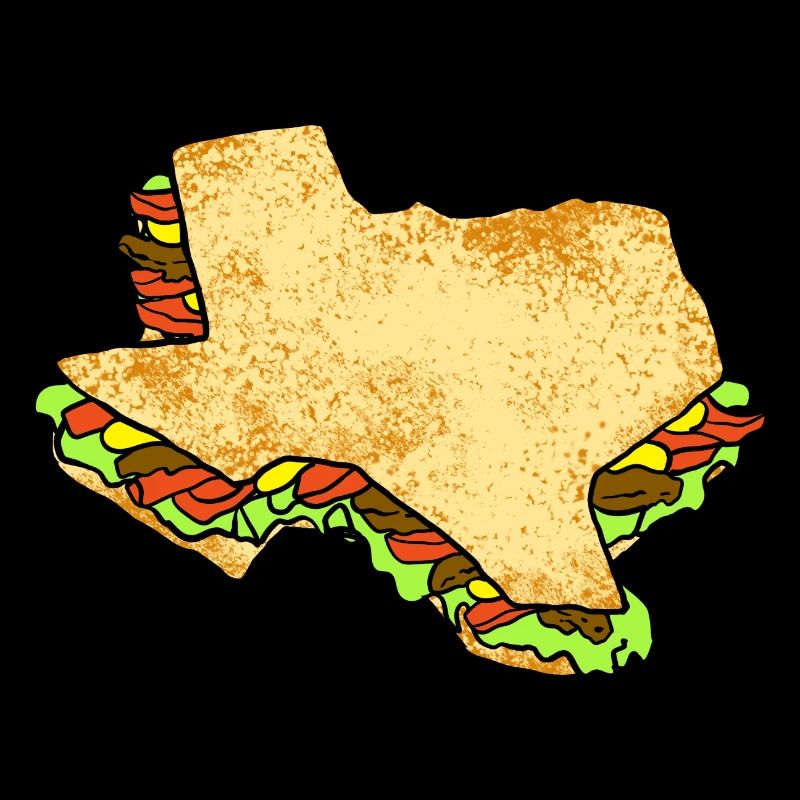Fajita Map Design pour les amoureux du Texas