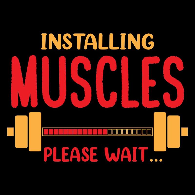 Installing Muscles Please Wait Funny Bodybuilding