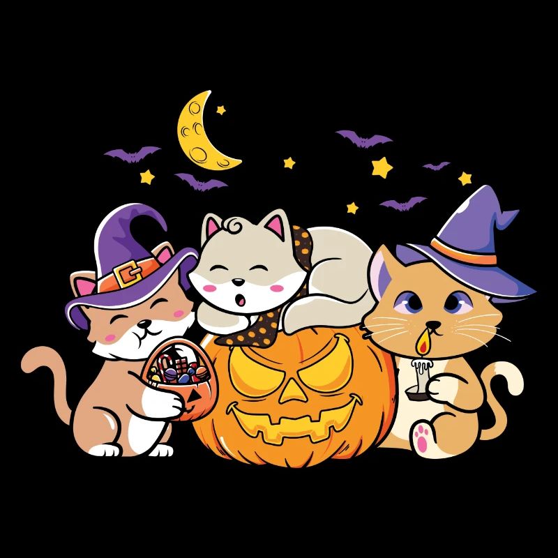 Sorcière chat d’Halloween