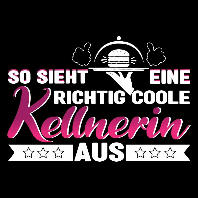 Kellnerin So sieht ein richtig coole Kellnerin aus
