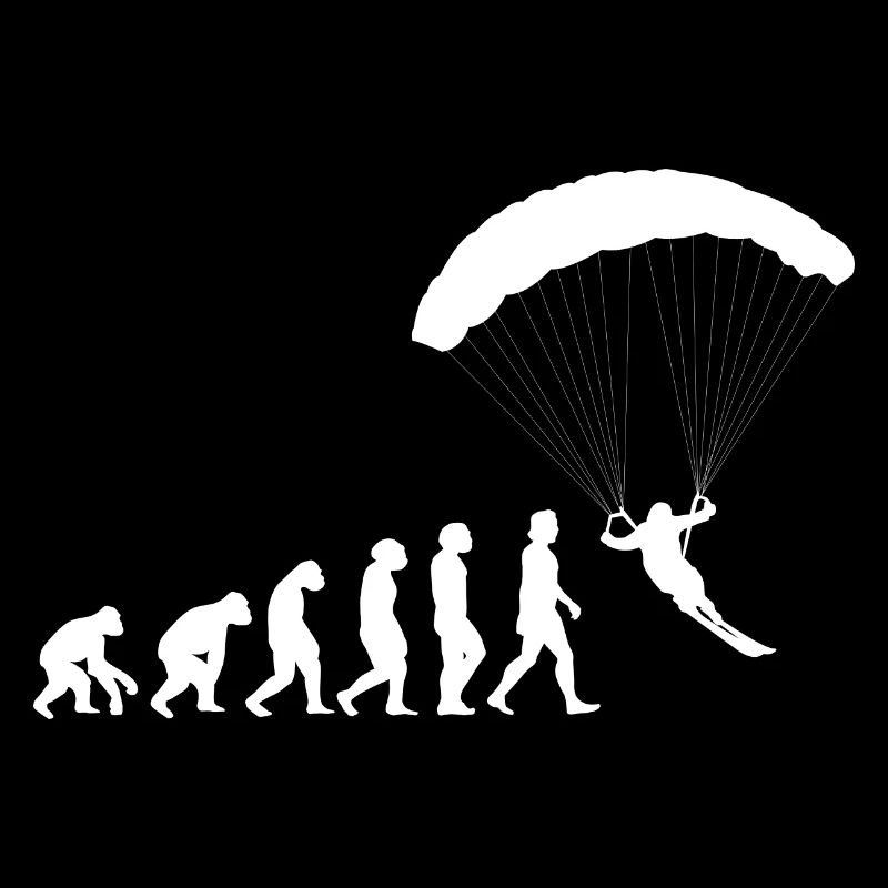 Ski Paragliding Evolution der Menschen Sport