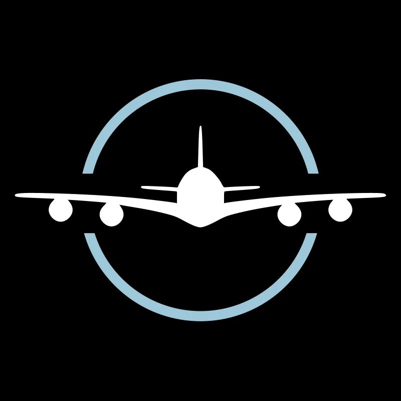 ★ Les couleurs de conception peuvent être modifiées ★ Avion de face, cercle