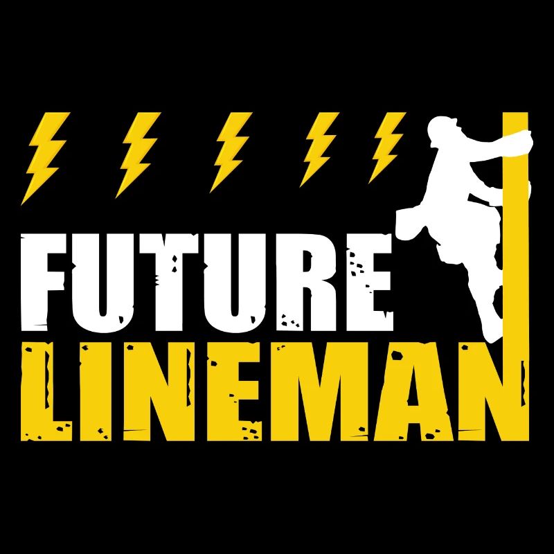 Futur lineman Drôle de câble électrique Lineman