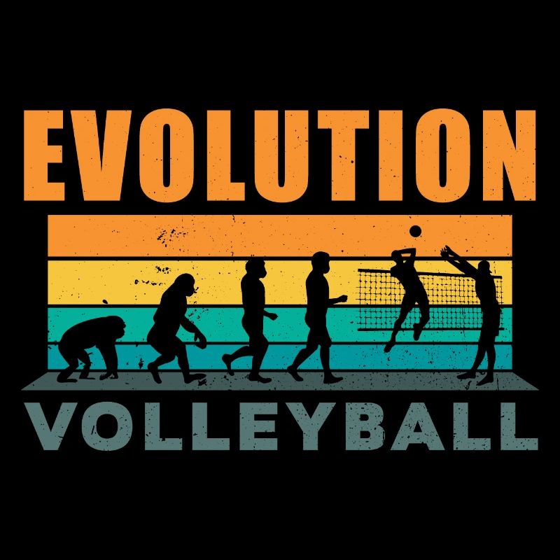 Volleyball Player Sport Retro Evolution