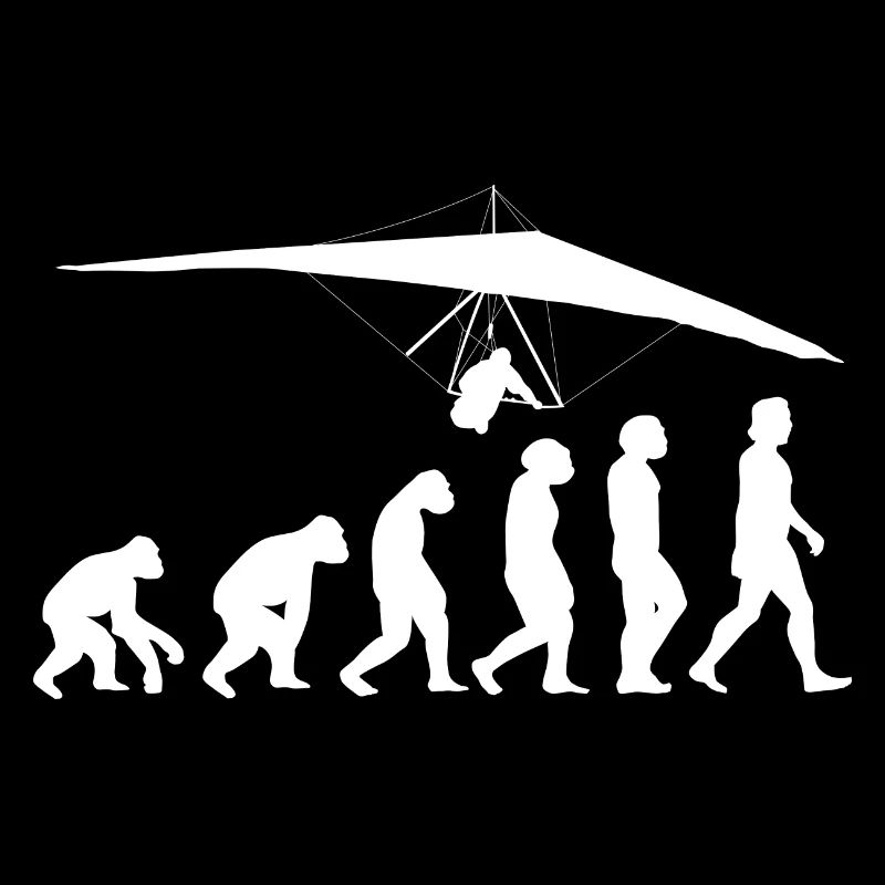 Paraglider Gleitschirm Evolution der Menschen