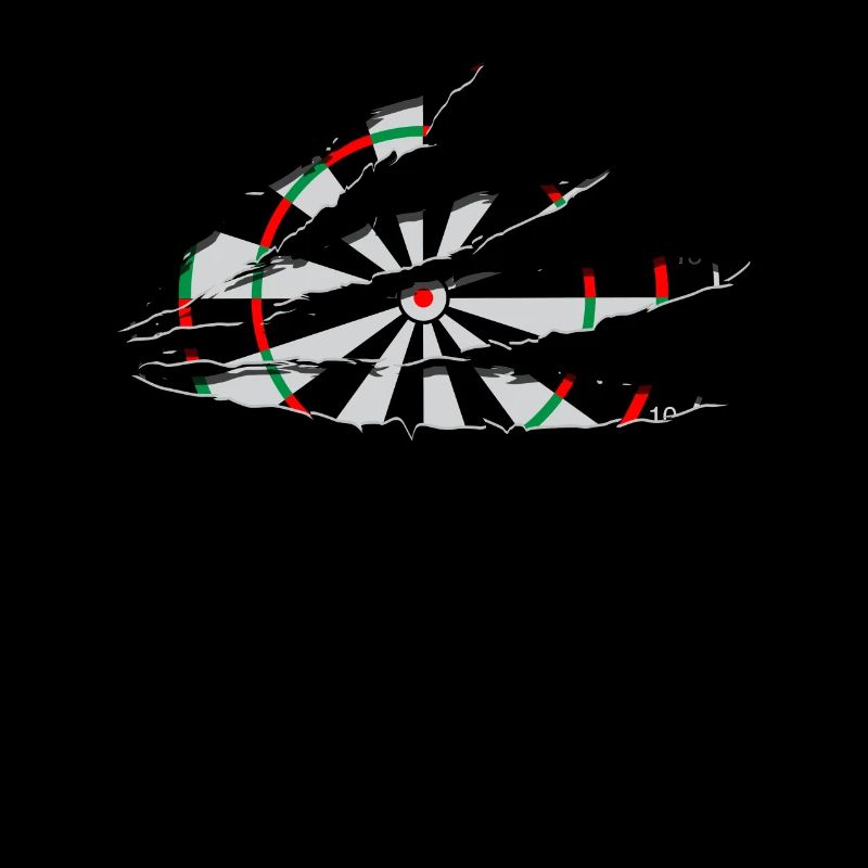Ripped Dartboard Darts Dart Player Gift Idea