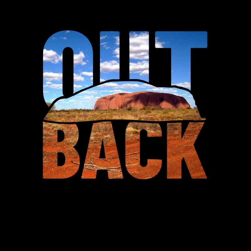 Outback from Australia with Ayers Rock Uluru