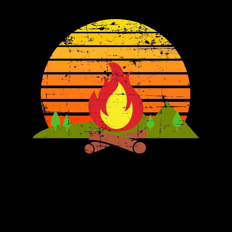 Campfire Camping Idées Cadeaux Camper Camping Art