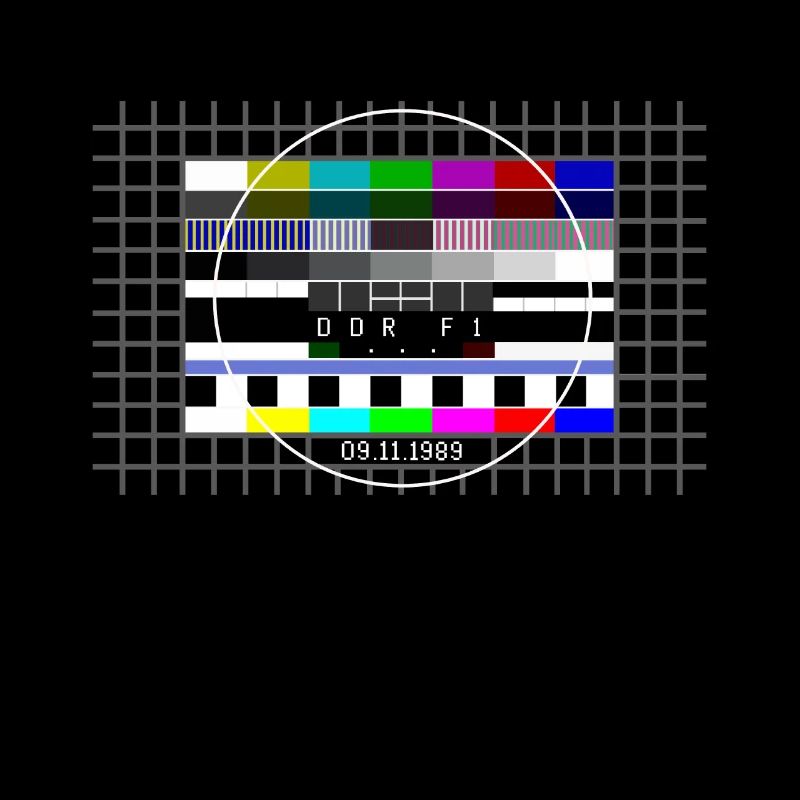 DDR Testbild zum Mauerfall mit Datum 09.11.1989