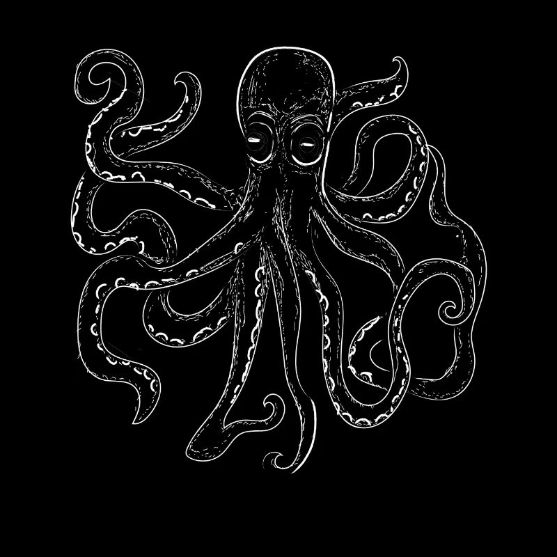 Drawn Octopus Illustration Kraken Squid Ward
