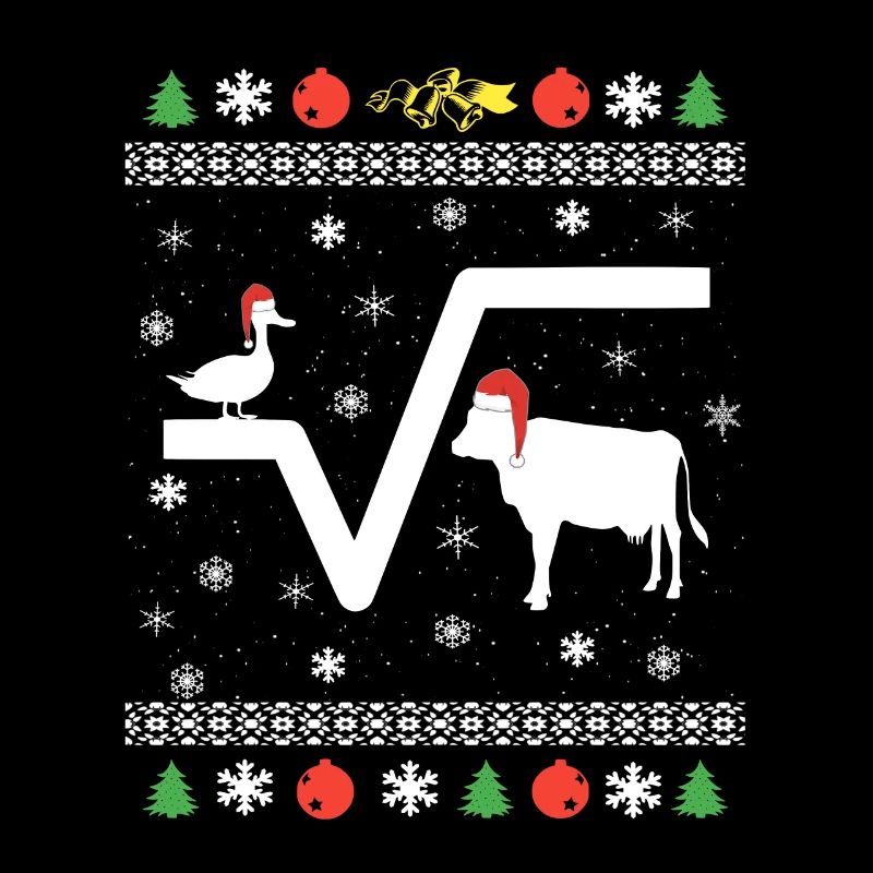 Math de vache de canard de racine de canard Noël moche