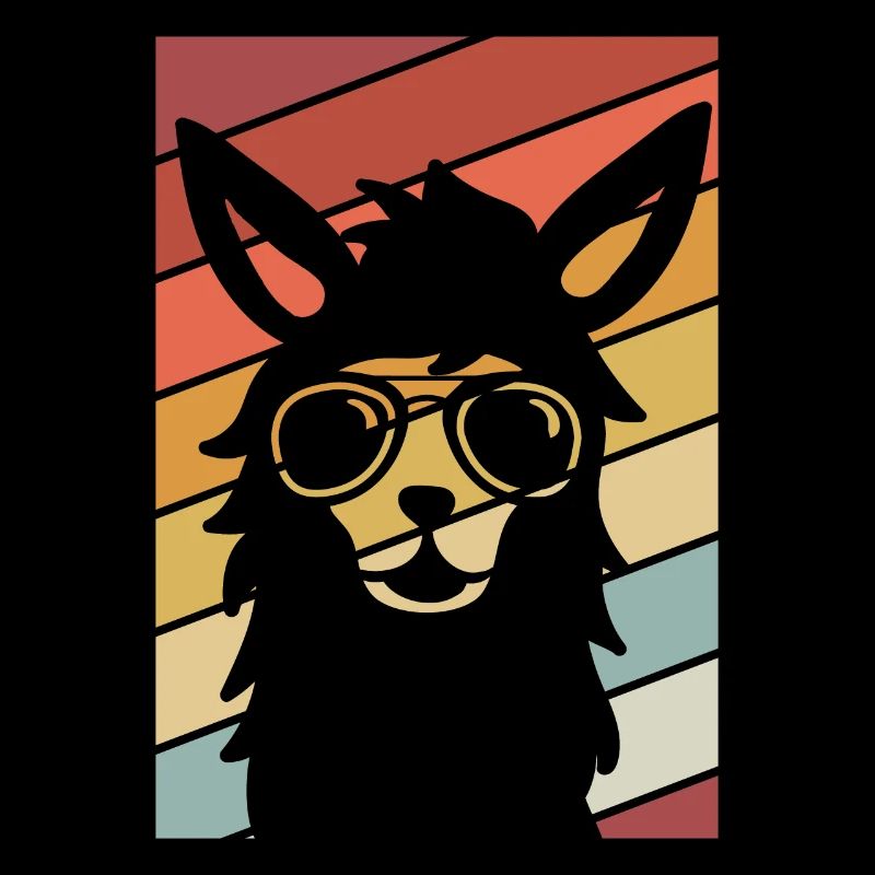 Llama retro summer design