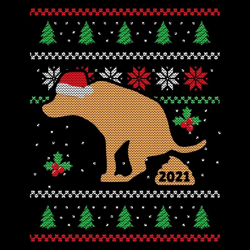 Weihnachtspullover lustig Hund Weihnachten