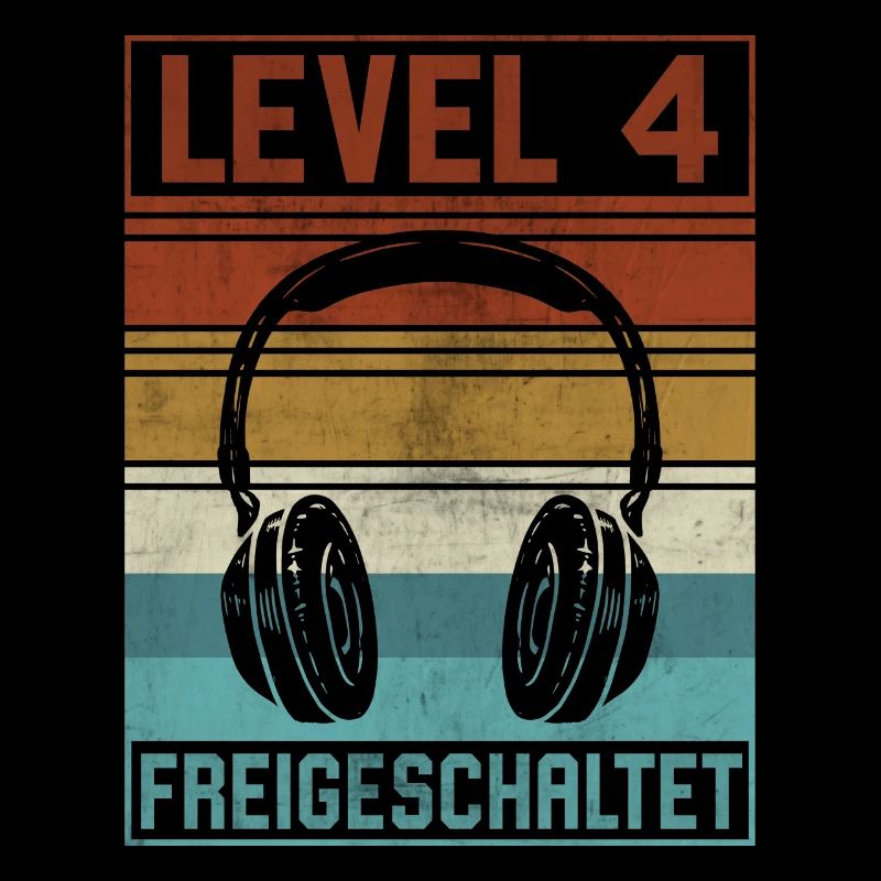 4. Geburtstag Junge Gamer Level 4 Jahre