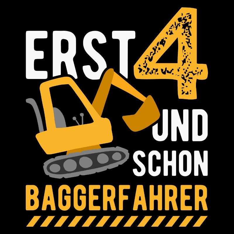 4. Geburtstag Junge 4 Jahre Bagger